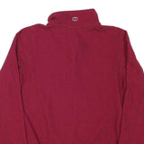 BERGHAUS Womens Red Plain Pullover Plain Crew Neck Basic Knit XS Outdoor Thermal