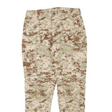 Womens Cotton Blend Beige Digital Camouflage Relaxed Cargo Trousers W30 L30