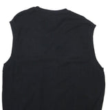 CLUB ROOM Mens Black & Grey Argyle V-Neck Patterned Chunky Knit XL Sweater Vest