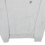 FILA Womens Grey Crew Neck Sweatshirt M Casual Cotton Blend Pullover