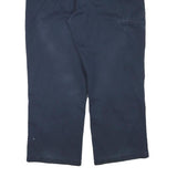 DICKIES Mens Cotton Blend Navy Relaxed Straight Trousers W39 L28 Workwear Casual