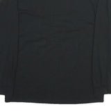 GILDAN Mens Black Cougar Volleyball Long Sleeve Crew Neck Cotton T-Shirt L