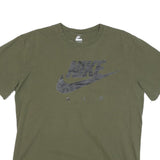 NIKE Mens Green Olive Nike Air Graphic T-Shirt L Short Sleeve Crew Neck Casual