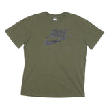 NIKE Mens Green Olive Nike Air Graphic T-Shirt L Short Sleeve Crew Neck Casual