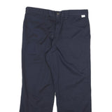 DICKIES Mens Cotton Blend Navy Blue Regular Fit Straight Trousers W34 L29