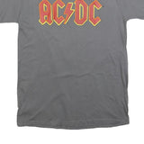 GILDAN Mens Grey AC/DC Graphic T-Shirt M Short Sleeve Crew Neck Cotton Blend