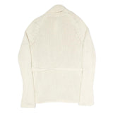 GAP Womens Cream Plain Chunky Knit Shawl Collar Cardigan S Belted Stylish