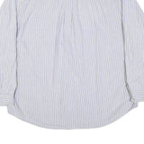 CHAPS Mens Blue & White Stripe Shirt 2XL Long Sleeve Button Down Classic Fit