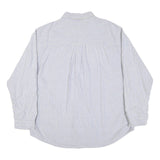 CHAPS Mens Blue & White Stripe Shirt 2XL Long Sleeve Button Down Classic Fit