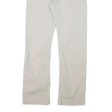TRUSSARDI Mens Cotton Blend White Regular Straight Trousers W30 L30 Zip Closure