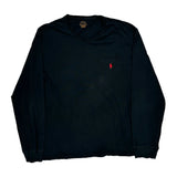 Polo By Ralph Lauren Long Sleeve T-Shirt - 2XL Black Cotton