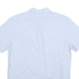 TOMMY HILFIGER Mens Light Blue Stripe Shirt L Cotton Button-Down Casual