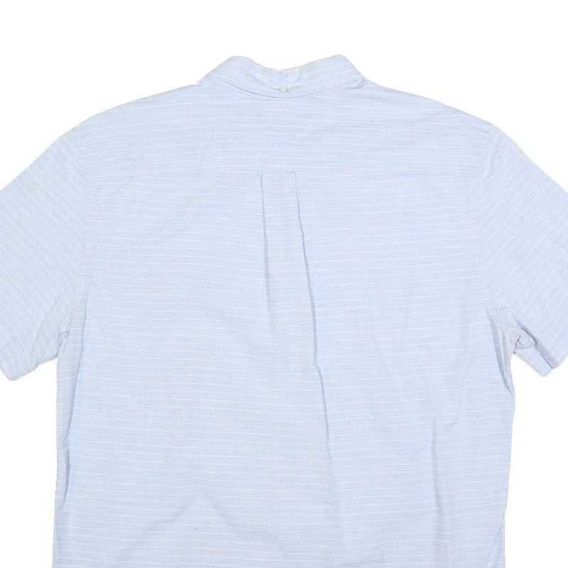 TOMMY HILFIGER Mens Light Blue Stripe Shirt L Cotton Button-Down Casual