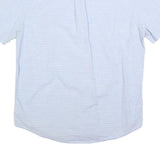 TOMMY HILFIGER Mens Light Blue Stripe Shirt L Cotton Button-Down Casual