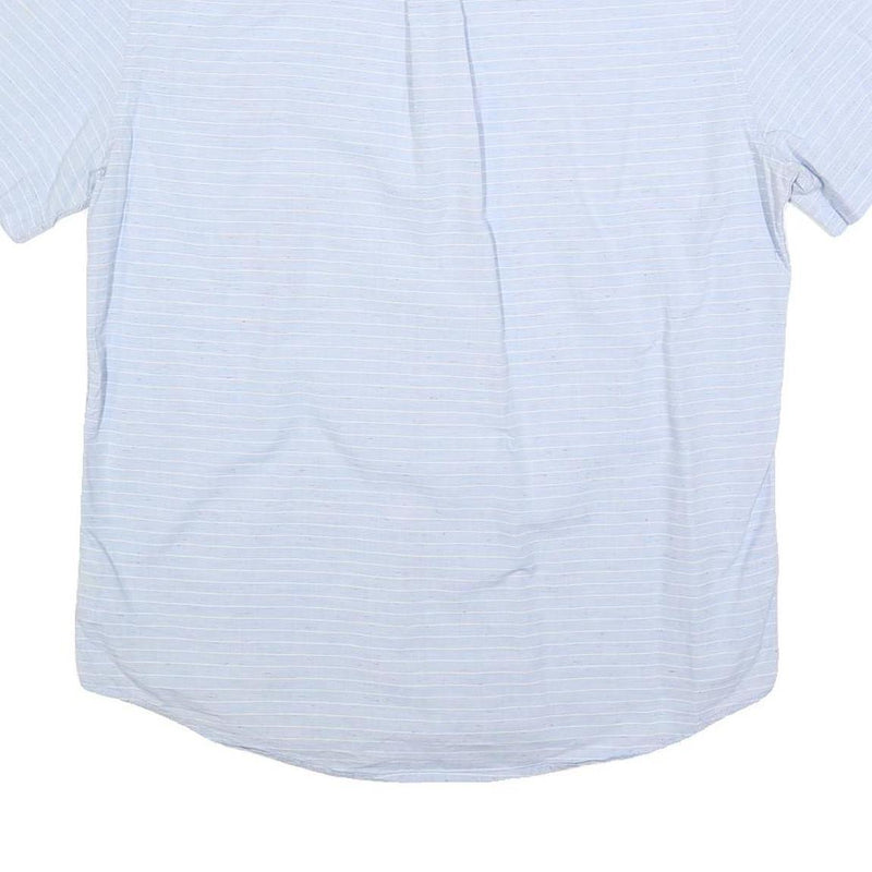 TOMMY HILFIGER Mens Light Blue Stripe Shirt L Cotton Button-Down Casual