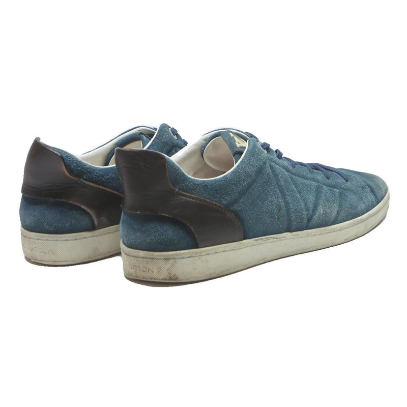 LOUIS VUITTON Mens Low Top Trainers Blue & Brown Synthetic UK 8.5 Premium Casual