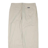 CHAPS RALPH LAUREN Mens Cotton Blend Beige Relaxed Straight Trousers W34 L30