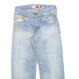 TAKE TWO Mens Jeans Blue Relaxed Straight Denim Light W30 L26 Casual Wear