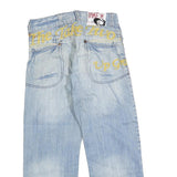 TAKE TWO Mens Jeans Blue Relaxed Straight Denim Light W30 L26 Casual Wear