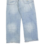 TAKE TWO Mens Jeans Blue Relaxed Straight Denim Light W30 L26 Casual Wear