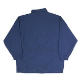 REEBOK Mens Blue Jacket M Cotton Plain Zip Casual Sportswear Lightweight