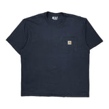 Carhartt T-Shirt - Large Navy Cotton