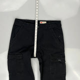 Wrangler Cargo Trousers - 33W 29L Black Cotton