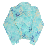 DA-RUE Womens Blue & Cream Printed Shirt Long Sleeve Collared M Stylish Workwear