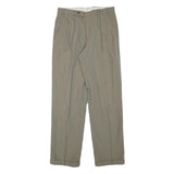 HATTRIC Mens Wool Blend Beige Regular Fit Straight Leg Trousers W30 L31 Classic