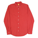 BOSS Mens Red Plain Shirt M Button Down Collar Long Sleeve Stylish