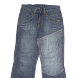 COAX Mens Jeans Blue Regular Straight Denim Medium W30 L29 Zip Comfort Style