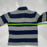 Age 12-13 Polo By Ralph Lauren Striped 1/4 Zip - Large Blue Cotton