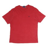 CHAPS Mens Red Graphic T-Shirt XL Short Sleeve Crew Neck Classic Cotton