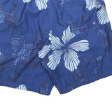 NAUTICA Mens Shorts Blue Floral Casual M W30 Polyester Blend Swimwear