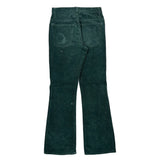 80S Levis Flared Cord Pants - 28″ Waist Green Corduroy