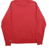 CHAMPION Mens Red Pullover Hoodie L Cotton Blend Casual Sweatshirt