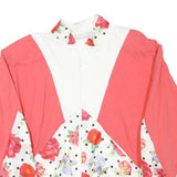 CHE COSA Womens White & Pink Floral Cotton Blend Jacket XS Zip Casual