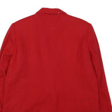 SAVANNAH Womens Red Wool Classic Jacket UK 18 Button Closure Plain Stylish