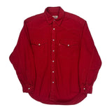 Levis Denim Shirt - Medium Red Cotton