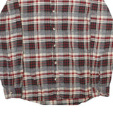 RED HEAD Mens Grey & Red Check Shirt M Button-Down Collar Long Sleeve Cotton