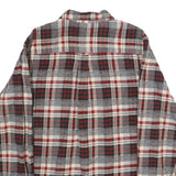 RED HEAD Mens Grey & Red Check Shirt M Button-Down Collar Long Sleeve Cotton