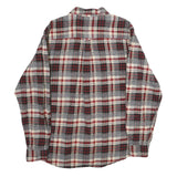 RED HEAD Mens Grey & Red Check Shirt M Button-Down Collar Long Sleeve Cotton