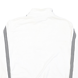 ADIDAS Womens White 3 Stripe 1/4 Zip Hoodie XL Classic Sportswear Sweatshirt
