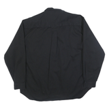 CHASE AUTHENTICS Mens Black Shirt XL Cotton Button Front Logo Pocket Casual