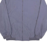 EPOCHE Mens Blue Grey Jacket L Polyester Blend Zip Bomber Casual Winter