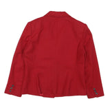 SAVILLE Womens Red Button Cotton Blend Classic Jacket M Petites Formal