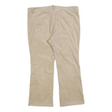 Womens Cotton Blend Beige Regular Fit Straight Leg Trousers W40 L28 Casual