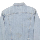 LEVI'S Womens Blue Denim Button Cotton Blend Jacket S Classic