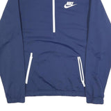 NIKE Mens Blue 1/4 Zip S Polyester Blend Sports Sweatshirt