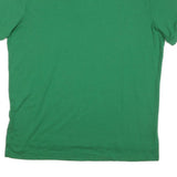 POLO RALPH LAUREN Mens Green Short Sleeve Plain L Cotton Blend Polo Shirt